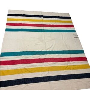 Hudson's Bay Co 4 Point Blanket 100% Wool 83”x70”